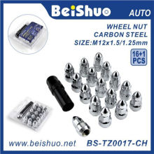 Acier M12 Bullet Wheel Nuts with Key